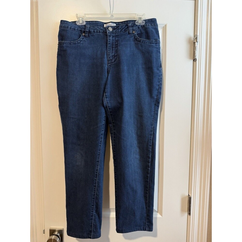 Pendleton Women’s Jeans Size 14 Short 27” Inseam Dark Wash Stretch Straight Leg